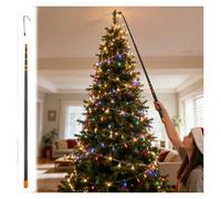 MZZKFC 45KV Insulation Pull Rod with Hookhead, Lightweight Telescoping Insulating Pick Rod 7 10 13 16 20 23 26 30ft, Insulated Positioning Pole Live Working(G head,Longest 236.2 in/6m)