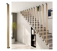 MZZKFC 8ft Iron Deck Balusters, Rustproof Metal Spindles for Outdoor Porch & Stairs, Stair Baluster Posts for Interior Stair & Loft Railing, White Black Gold(1 piece Gold,35.4in/0.9m)