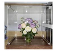 MZZKFC Acrylic Display Boxes Clear，Rectangle Transparent Acrylic Display Case Stackable & Waterproof & Easy to Assemble，Custom Figures Collectibles Showcase(12"x12"x4"/300x300x100mm)