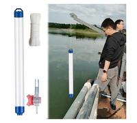 MZZKFC Groundwater Bailer Sampler with Throttling Valve & 32.8ft Rope, Reusable Well Water Sampling Tube Environmental Monitoring, PVC Water Sampling Dipper(0.5 L)