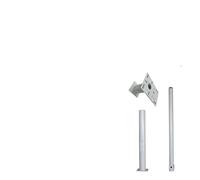 MZZKFC Segmented Security Camera Pole, White Security Camera Holder Post for School/Residential/Warehouse, Camera Mounting Pole Camera Bracket 6.6-19.7ft(A,2.5m/8.2')