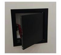 MZZKFC Small Magnetic Plumbing Access Door with 4 Screws, Touch Latch Tile Access Door for Walls-seamless, Easy Open & Close, Recessed Hatch Access Panel(Black,150x150mm/5.9x5.9in)