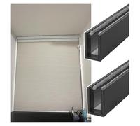 MZZKFC U-Channel Light Blockers for Sides Of Blinds, Light Blockers Blackout Side Tracks Windproof Waterproof, Light Blocking Strips for Bedroom Nursery 2 Pcs(Black,185.5cm/73")