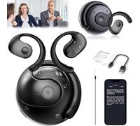 Mzzsveuy Language Translator, Wireless Bluetooth Audifonos Traductores En Tiempo Real, Supports 144 Languages, HiFi Stereo Sound (A)