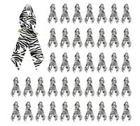 Mzztino Zebra Ribbon Pins Black White Satin Awareness Brooch for Neuroendocrine Cancer Rare Disease Awareness Day Fundraising or Support, S, Polyester, no gemstone