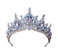 MZZYG Crown Elegant Baroque 9 Color Rose Red Purple Blue Green Crystal Tiara For Women Wedding Girls Party Crown Hair Accessories Suitable for Wedding and Girl's Birthday