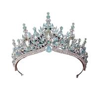 MZZYG Crown Elegant Baroque 9 Color Rose Red Purple Blue Green Crystal Tiara For Women Wedding Girls Party Crown Hair Accessories Suitable for Wedding and Girl's Birthday