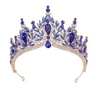 MZZYG Crown Elegant Baroque 9 Color Rose Red Purple Blue Green Crystal Tiara For Women Wedding Girls Party Crown Hair Accessories Suitable for Wedding and Girl's Birthday