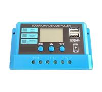 MZZYG Solar Controller 30A Solar Charge Controller Li Ion Lifepo4 Battery 12V/24V Adjustable Solar Panel Battery Regulator With USB Port(30A)