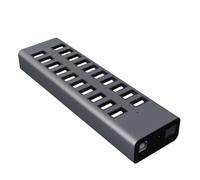 MZZYG USB Charging Station 20 Port Multi USB 2.0 Hub High Speed Data Transfer Fast Charger Splitter External 12V7.5a Power Adapter For Phone Tablet