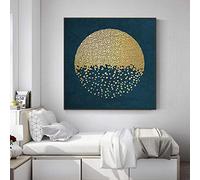 N/A Canvas decorative prints Gold Moon Abstract Pictures Posters Canvas Prints Wall Painting For Living Room Decorative Paintings -60x60cm