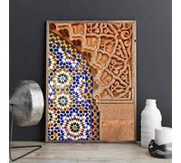 N/A Canvas decorative prints Moroccan Wall Art Canvas Print Marrakesh Architecture Poster Boho Wall Decor Terracotta Art Picture Decoration Painting-60x80cm