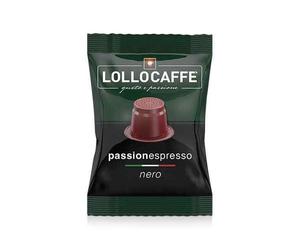 N.100 Capsules Lollo Coffee Passion Espresso Blend Black Compatible With Macc