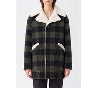 N° 21 Short Check Wool-Blend Coat with Faux-Fur Collar - Size: S - female