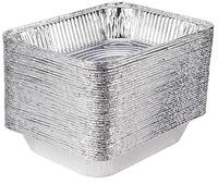 N/ 30 Packs Disposable Aluminum Foil Trays Roasting Trays Containers for Baking Cooking and Frozen Storage of Food (25.5×19.5×5.5cm)