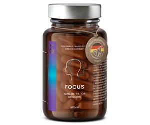 N°4 Focus - Nootropics Brain Supplement - with Lions Mane, Ginseng and Ginkgo Biloba, Bacopa Monnieri, CDP Choline, Vitamin B Complex - Cognitive Enhancer for Concentration & Memory - 60 Capsules