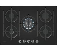 N 70 Gas hob 75 cm Tempered glass, Black T27PIQ4S0