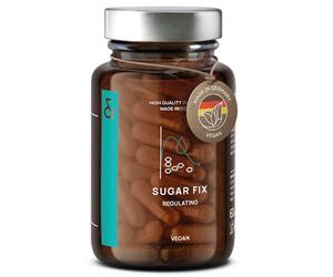 N°9 Sugar FIX - Blood Sugar Control Supplement - Cinnamon Capsules with Bitter Melon, Beta Glucan & Chromium - 60 Capsules - Vegan Glucose Support Supplement - Blood Sugar Diet - Made in Germany