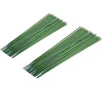 N A 100 Pieces Floral Stem Wire 18 Gauge, Dark Green stem wire for flowers, 9.8” and 11.8” floral wire for Handcrafts, Florist Flower Arrangements, Flower Making Supplies (Green)