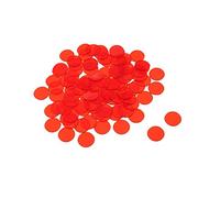 N/A 1000 Pieces 3/4 inch Transparent Bingo Counting Chips for Math Practice and Poker Chips Game Tokens,Transparent red