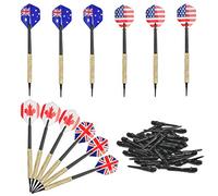 "N/A" 12 Pcs Brass Darts Sets,Soft Tip Darts with 36 Soft Tip Points for Electronic Dartboards,for Every Rec Room Bar & Game Room