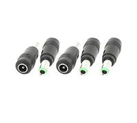 N/A 5pcs 6.3mm x 3mm Male to 5.5mm x 2.5mm Female DC Power Adapter