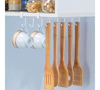 N / A AliCH 2pcs Cups Hooks Under Cabinet Mug Storage Hooks Cup Holders Mutifunctional Hooks Kitchen Utensil Ties Belts Scarf Hanging Rack Holder Without Drilling (B)