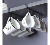 N / A AliCH 2pcs Cups Hooks Under Cabinet Mug Storage Hooks Mutifunctional Hooks Kitchen Utensil Ties Belts Scarf Hanging Rack Holder Without Drilling (N)