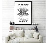 N / A Canvas decorative prints Friends Quotes TV Poster Friends tv show In this house Print Funny Quote Bedroom Poster Canvas Painting-40x60cm