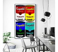 N / A Canvas decorative prints Oil Painting Famous Campbell's Soup Classic Wall Art Canvas Paintings Wall Pictures for Living Room Decor -60x80cm