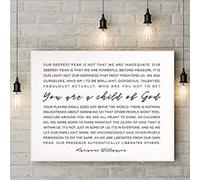 N / A Canvas decorative prints Our Deepest Fear Wall Art Canvas Posters Prints Child of God Minimalist Inspirational Quotes Painting Home Decor Gift-60x80cm
