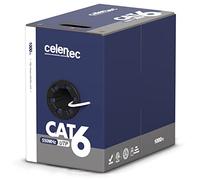 N / A celertec Cat6 Riser (CMR) Ethernet Bulk Cable, 23AWG Solid Bare Copper, Unshielded Twisted Pairs (UTP), 550MHz, ETL Listed, 1000ft, Pull Box -White