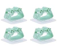 "N/A" Gendako 4 Pieces Wall Mounted Brush Holder Self-Adhesive Mop Holder Mop Holder Without Drilling Mop Holder Green Mop Holder for Bathroom Door