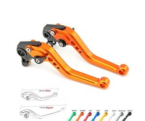 N/A Generic Brake Clutch Levers for Honda CBR500R CB500F CB500X 2013-2021, CBR300R CB300R CB300F 2014-2021 Motorcycle Left Right Short/Long Handle Leavers (Orange,Short)