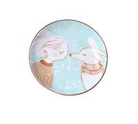 N A Girl With Fox Ceramic Bowl Cartoon Bowl Dinner Plate Binaural Rectangular Plate Piggy Flamingo Dinner Plate