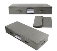 N/A, Jumbo Grey Under bed Storage or on Top of a wardrobe - Bag with Window and Zip. H 15 x D 45 x W 100 cm, Weight limit 6KG