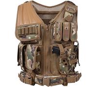 N / A Men's Vest Military Tactical vest, Adjustable Elite Series Tactical Vest, Outdoor Camping Hunting Fishing Fishing Hiking Airsoft War Game