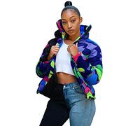 N A Puffer Jacket Women Down Puffer Jacket Women Oversized Puffer Jacket Long Down Jacket Lightweight Down Jacket Womens Lightweight Ladies Jacket Waterproof Ladies Jacket Coat Camouflage Green L