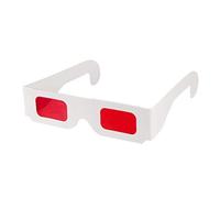 N/A Secret Decoder Glasses Red-Red Filters Lens White Foldable Frame 3D Glasses 10pcs