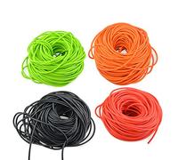 N+A SHARROW 3 Meter Archery Peep Sight Replacement Tubing Compound Bow Pull Line Peep Sight Rubber Elastic Tube Band Accessories for Shooting Practice (black)