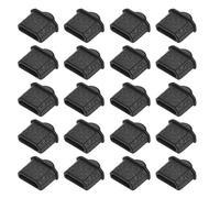 N/A Silicone Micro HDMI Male Port Anti-Dust Stopper Cap Cover Black 20pcs