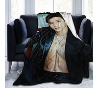 N A Stray Kids Bangchan Soft and Comfortable Warm Fleece Blanket for Sofa, Bed, Office Knee pad,Bed car Camp Beach Blanket Throw Blankets 80x60 inch