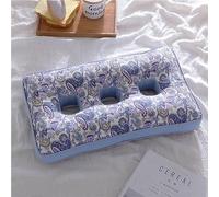 N/A Three-Hole Ear Pillow, Side Sleeping Pillow, Ear Protection Pillow Buckwheat Shell Pillow Core, Hollow Pillows for Ear Pain And Sore Ears,F