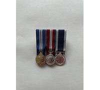 n/a1 Court Mounted Miniature Medal Set, Golden, Diamond Jubilee & Navy LSGC
