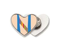 N Alphabet Orange Fruit Cute Pattern Heart Metal Pin Brooch Clip Love