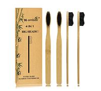 N-amboo Super Hard Toothbrush Bamboo Toothbrush Large Brush Head Manual