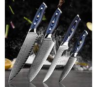 N-B Chef's Knife Damascus Professional Japanese Sharp Sankotu Cleaver Slicing Boning Utility Kitchen Knife Home Cooking Tools