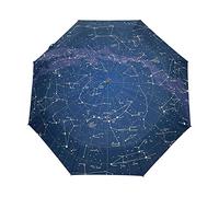 N-B Creative Automatic12 Constellation Universe Galaxy Space Stars Umbrella Star Map Starry Sky Folding Umbrellafor Women