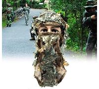 N / C Geely Camouflage Green Leaf Hat 3D Full Face Mask Headdress Balaclava Hat Geely Turkey Hunting Equipment Accessories