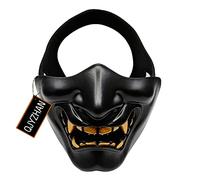 N / C Tactical Air Gun Paintball Halloween Role Playing, BB Gun Demon Monster Kabuki Samurai Hannah Oni Half Air Gun And Prop Mask